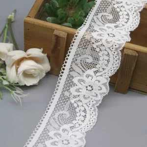 Floral Stretch Lace Trim for Lingerie Waistbands and Apparel Edging Floral Stretch Lace Trim for Lingerie Waistbands and Apparel Edging, main product view