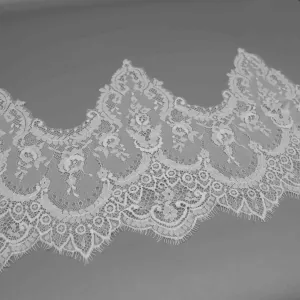 Factory Direct Wide Galloon Eyelash Lace for Lingerie and Bralette Bands Factory Direct Wide Galloon Eyelash Lace for Lingerie and Bralette Bands, main product view